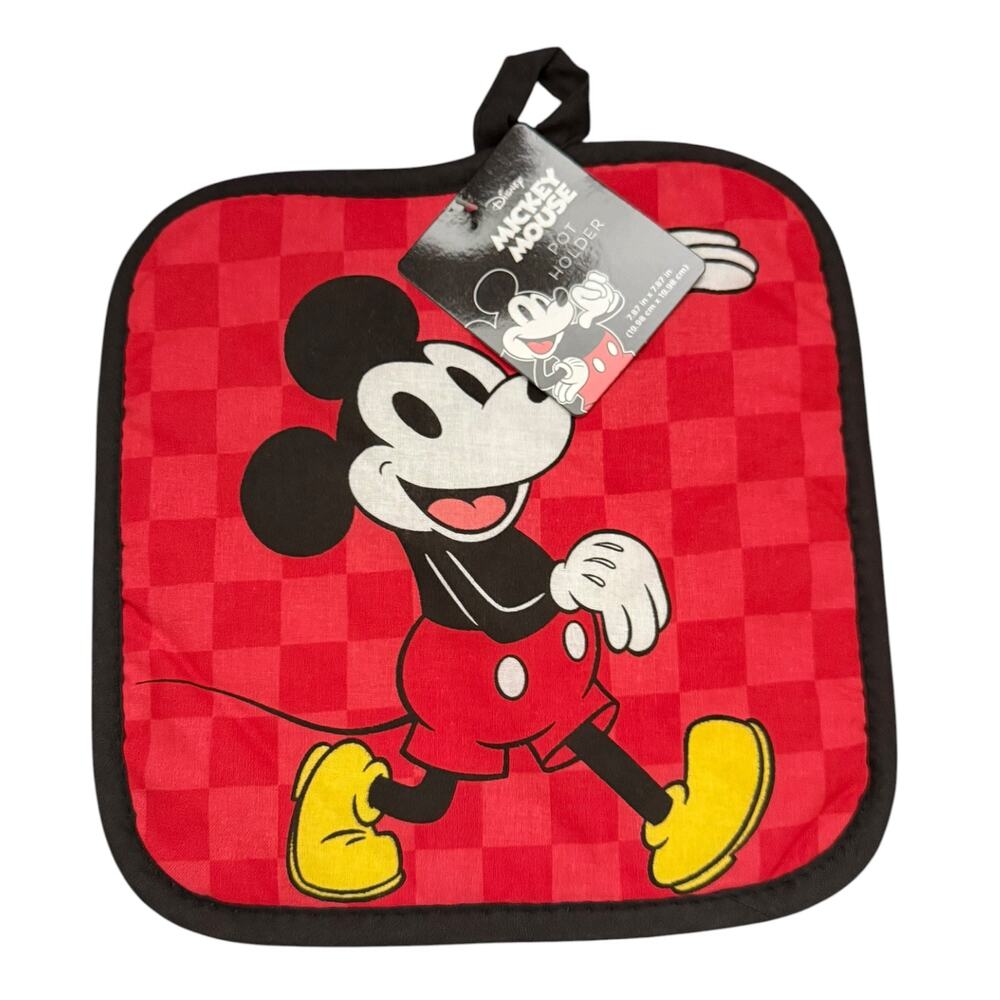 Disney Mickey Mouse Walking Smiling Red Cooking Baking Pot Holder